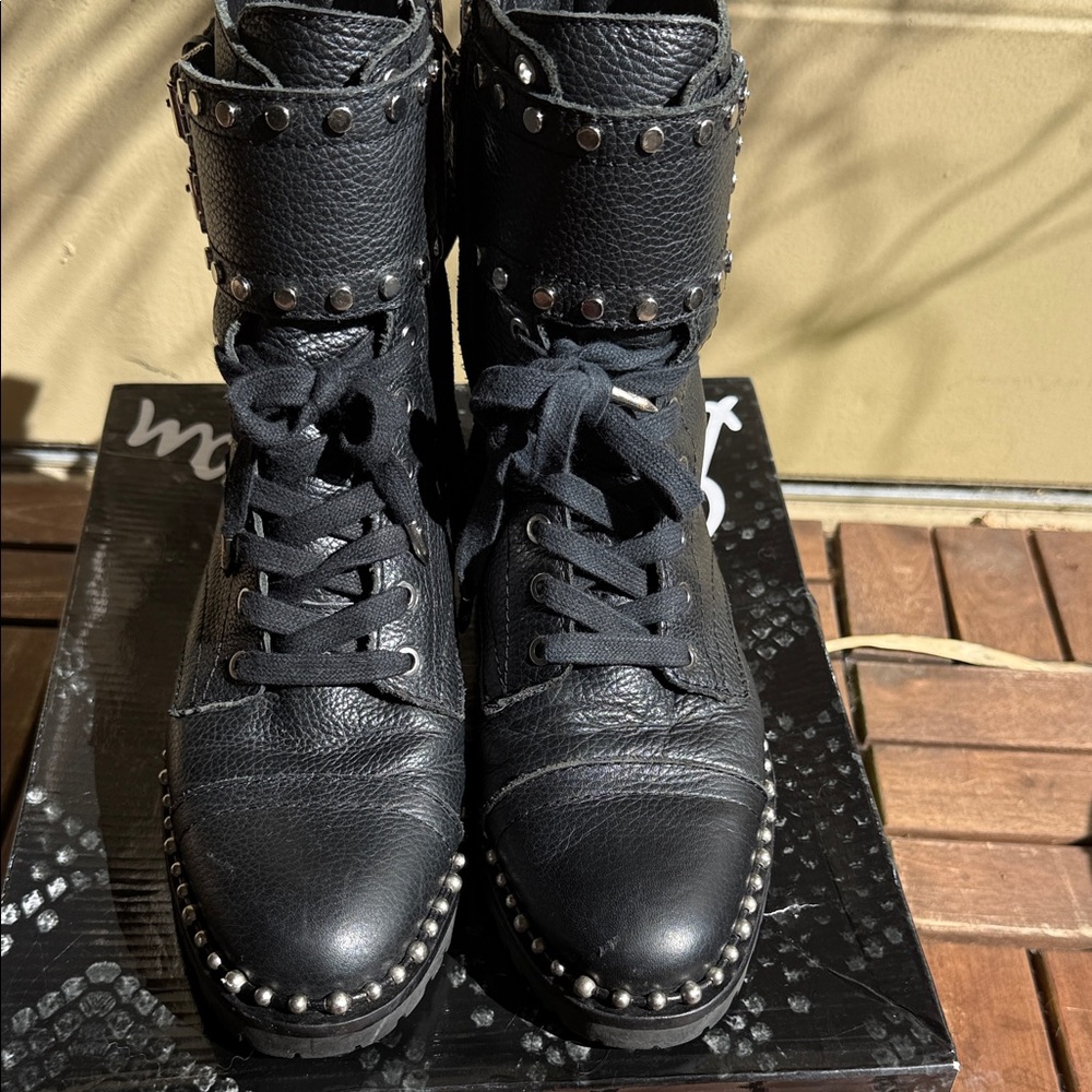 Sam Edelman Jennifer Black Ankle Boots with Studded Details